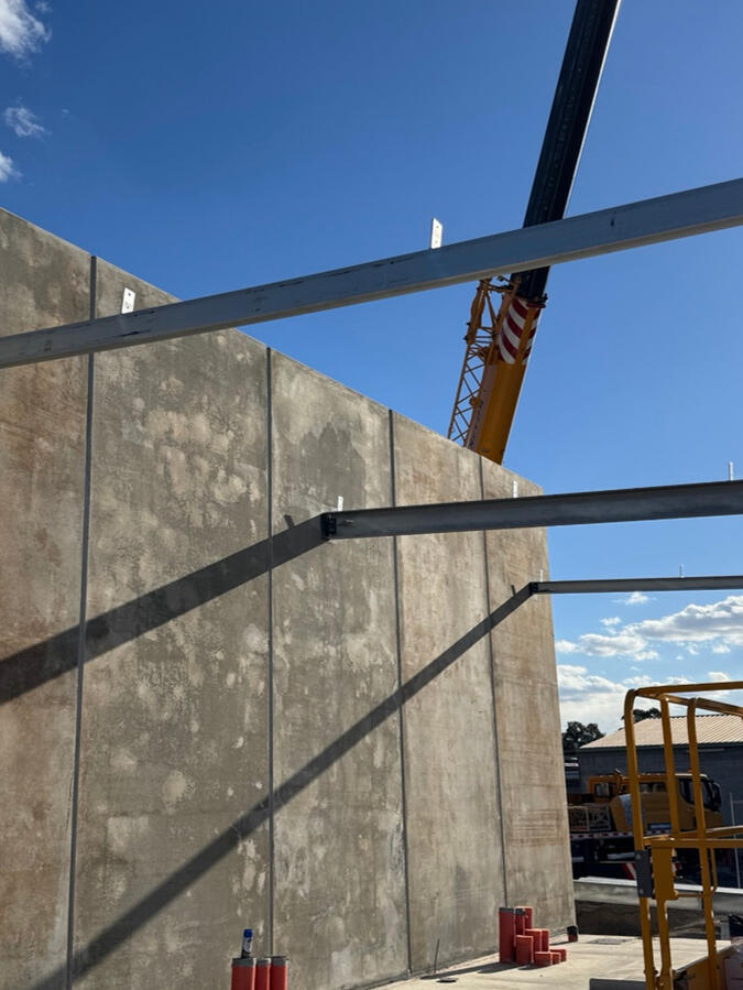 Steel frame installation