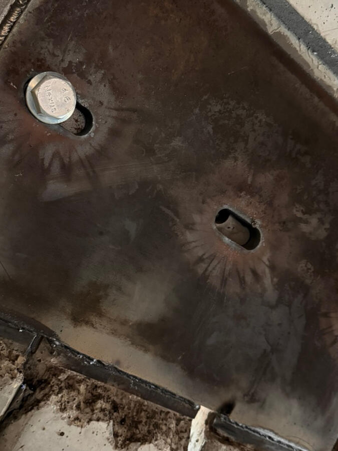 Steel plate and weld detail